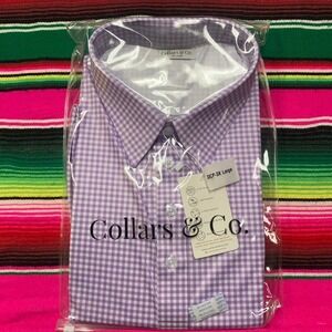 NEW Collars & Co. Oxford Button Down Collar Polo‎ Short Sleeve Shirt